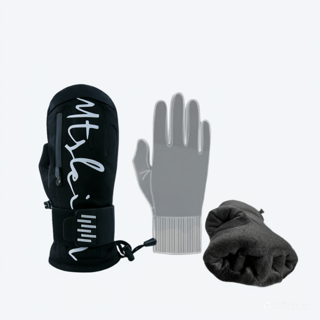 Vanguard KEVLAR Removable Wrist Guard Snow Mittens