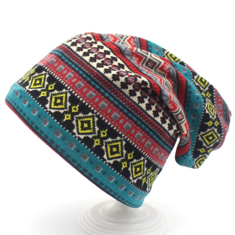Reversible Plaid Neck Gaiter Beanie - Cashmere-Style Winter Balaclava for Cold Weather Protection