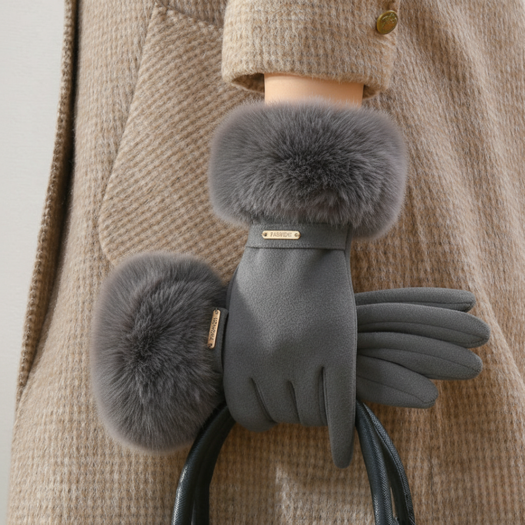 Warm Women's Winter Gloves with Soft Fur Lining