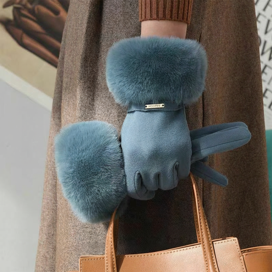 Warm Women's Winter Gloves with Soft Fur Lining