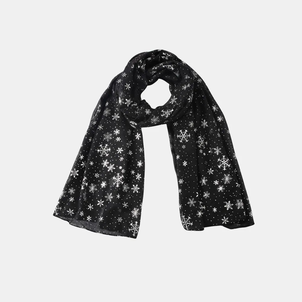 Thermal Snowflake Polyester Scarf