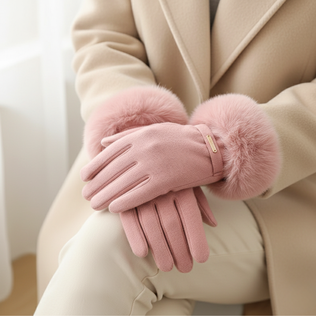 Warm Women's Winter Gloves with Soft Fur Lining