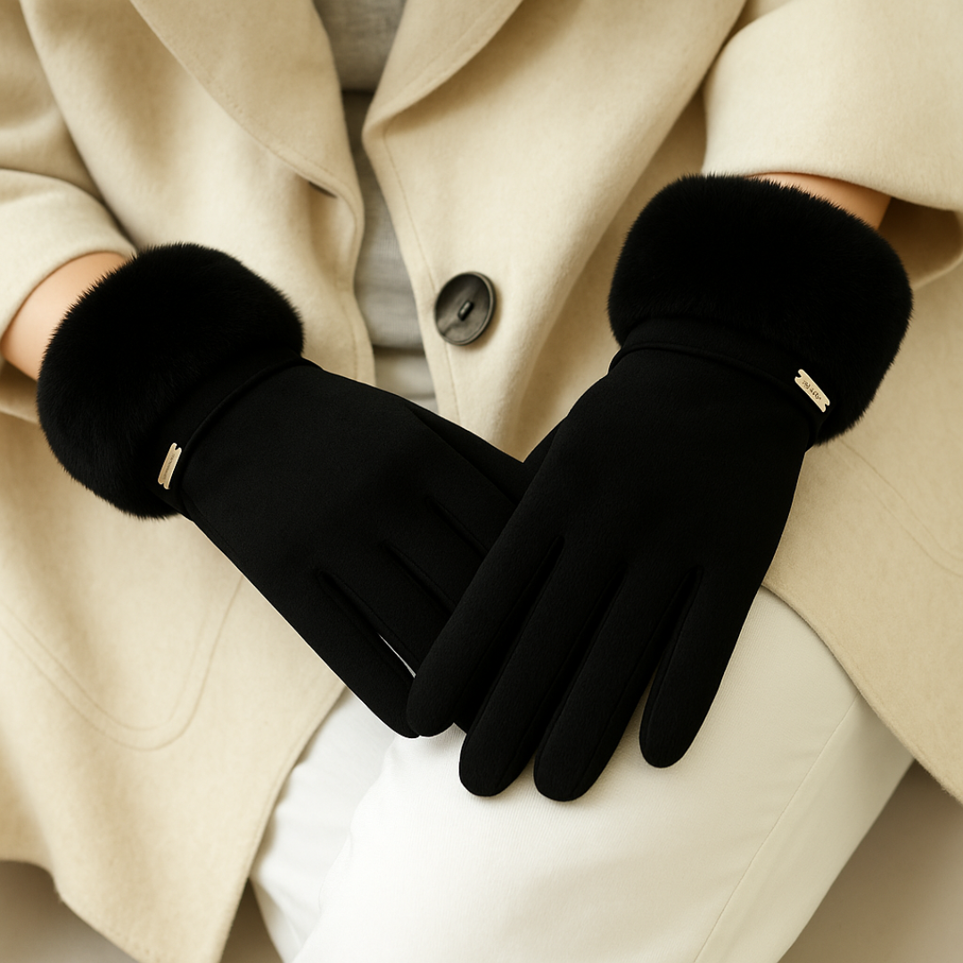 Warm Women's Winter Gloves with Soft Fur Lining