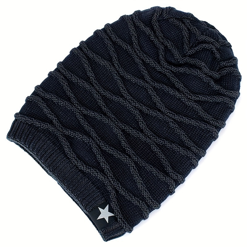 Pandaize Fleece Lined Beanie: Unisex Warm Knit Hat for Skiing & More