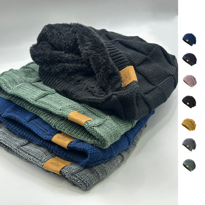 Pandaize Luxe-Knit Beanie - Soft Mixed-Color Unisex Winter Essential