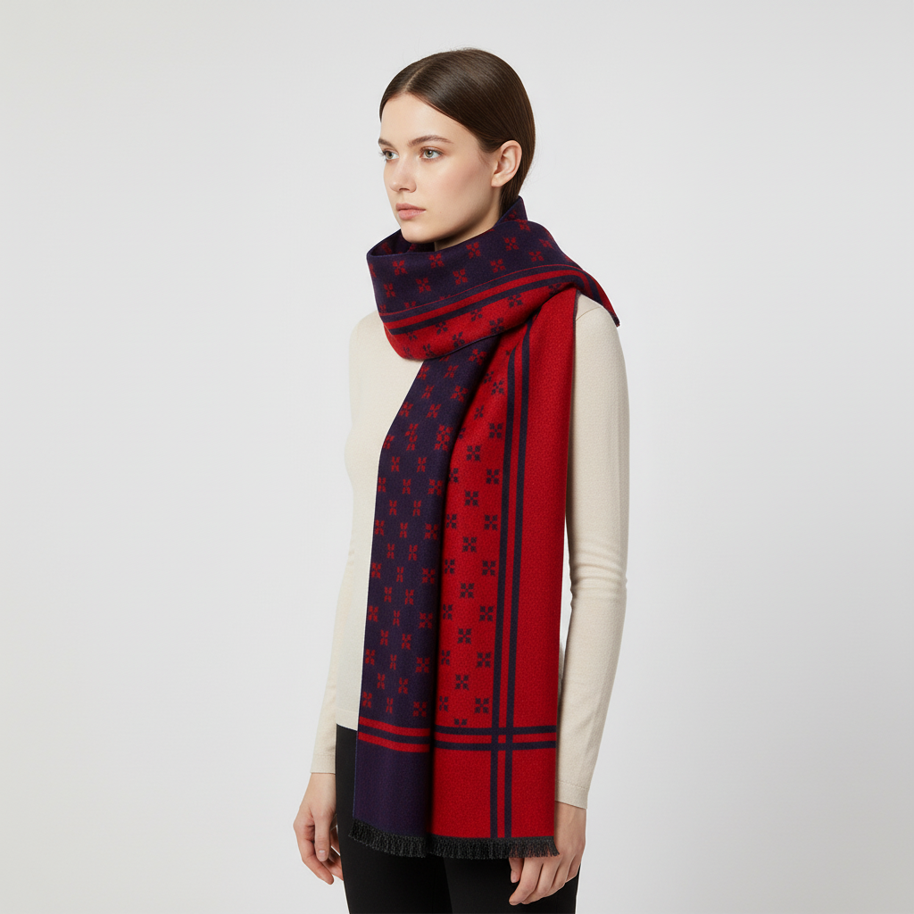 Soft Silk Cashmere Winter Scarf