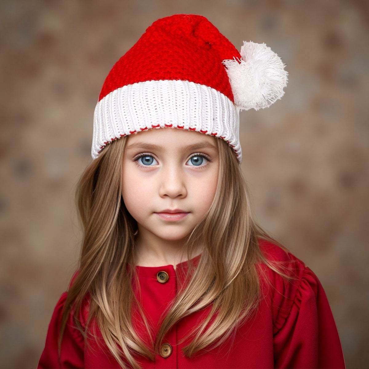 Cozy Christmas Knit Hat for Mom & Baby