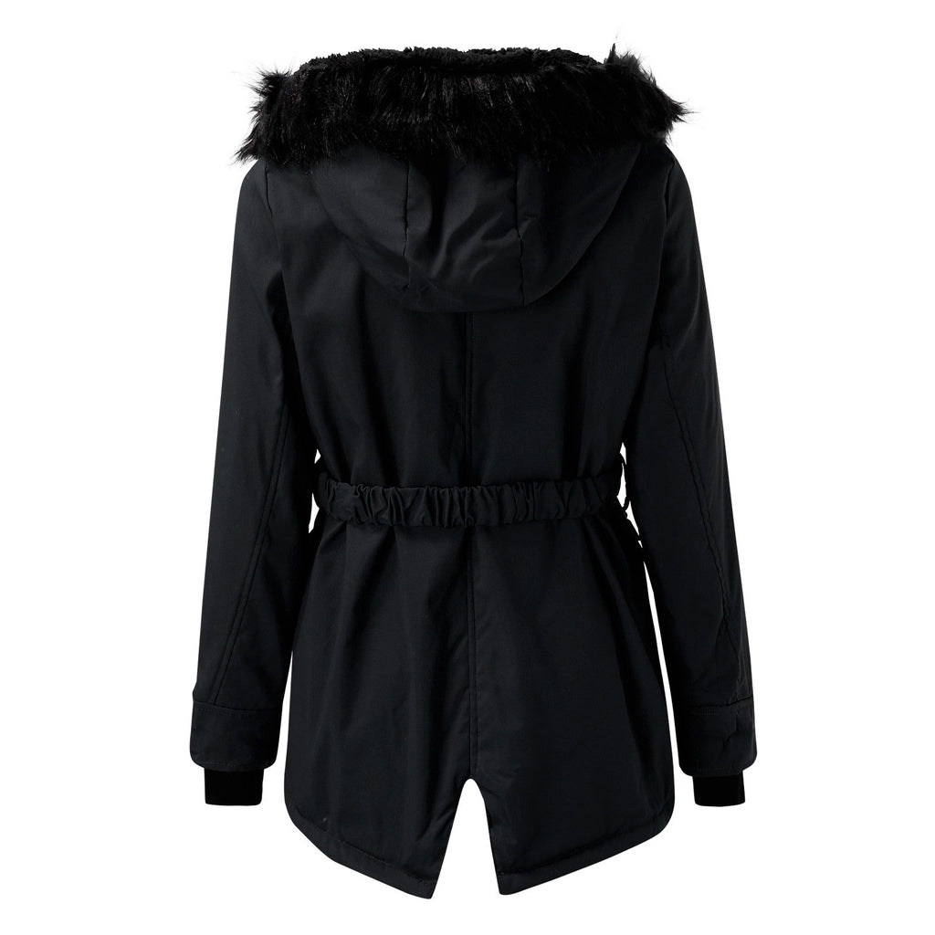 Warm Fleece Hooded Parka Jacket