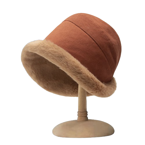 Pandaize All-Season Fleece-Lined Sheepskin Wide Brim Hat – Cozy, Versatile, Stylish