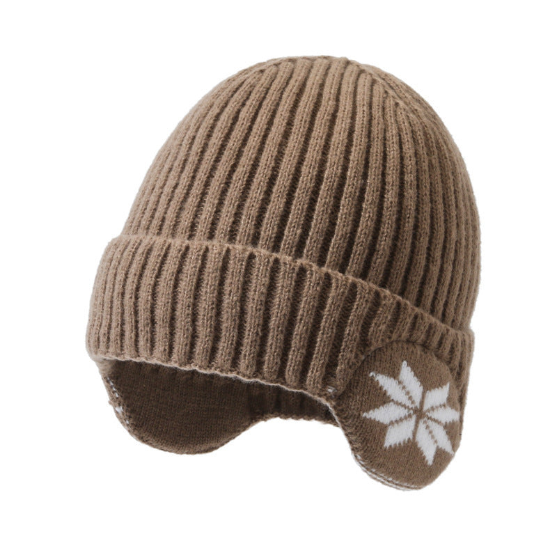 Winter Warmth Knit Hat with Ear Protection and Fleece Lining