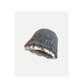 Bohemian Lace Trim Knitted Fisherman Hat - Women's Autumn Winter Warm Slouchy Beanie with Embroidery