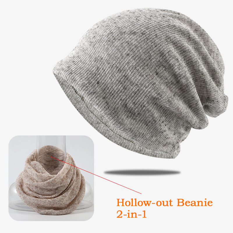 Pandaize Summer Breathable Hollow-out Slouchy Beanie | 2-in-1 Beanie & Neck Warmer