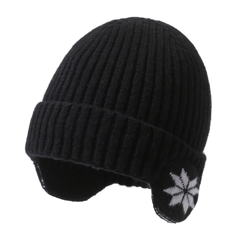Winter Warmth Knit Hat with Ear Protection and Fleece Lining