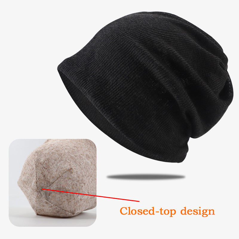 Pandaize Summer Breathable Hollow-out Slouchy Beanie | 2-in-1 Beanie & Neck Warmer