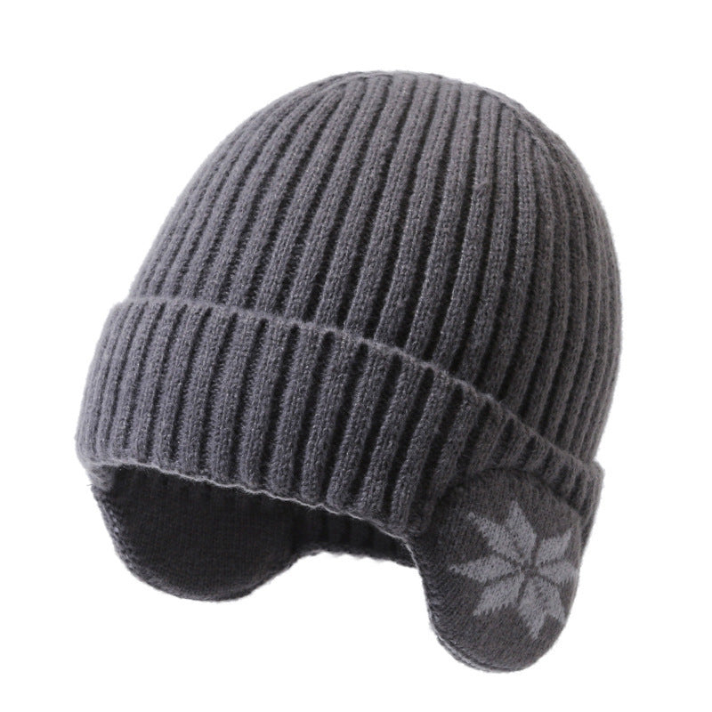 Winter Warmth Knit Hat with Ear Protection and Fleece Lining