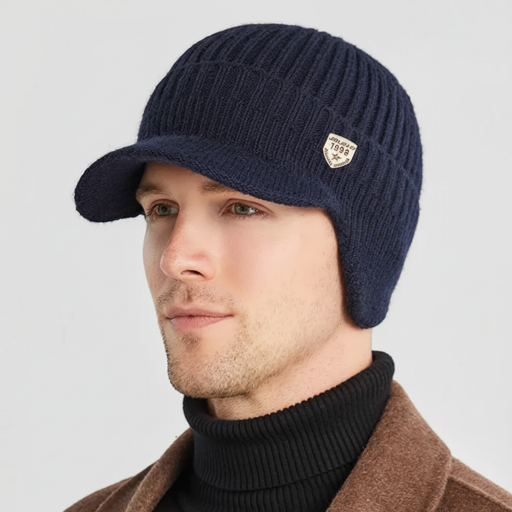 Warm Knit Hat with Earflaps