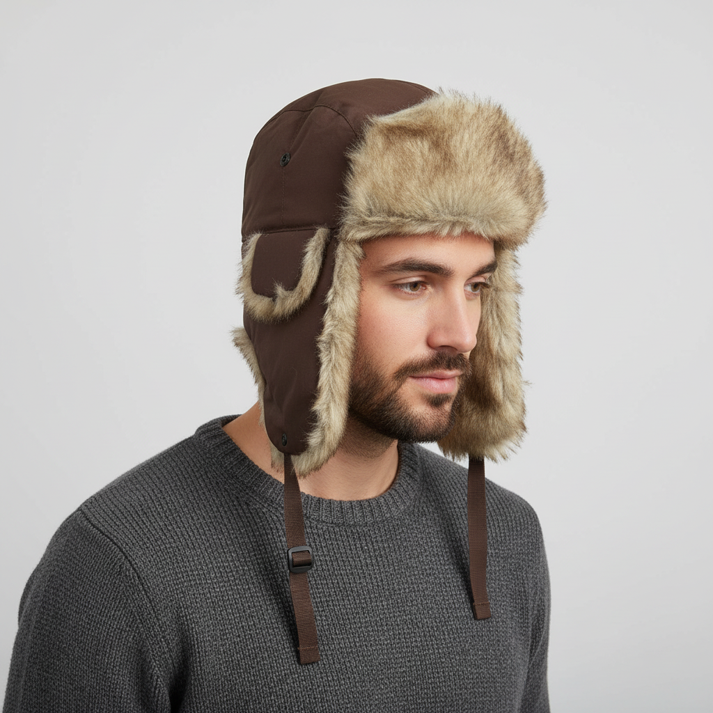 Warm Fleece Trapper Hat with Earflaps