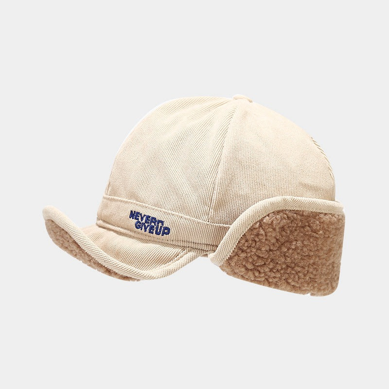 Warm Corduroy Earmuff Cap - Winter Style for All