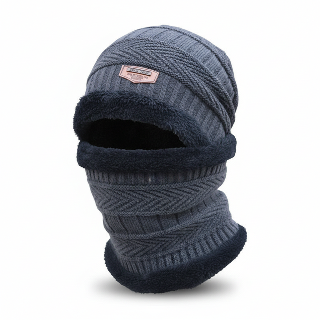 Cold Weather Beanie with Face Mask