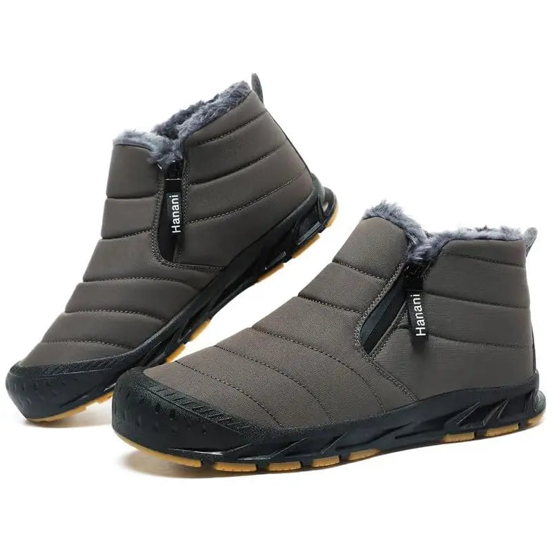 Warm Insulated Snow Boots with Faux Fur and Grip Sole