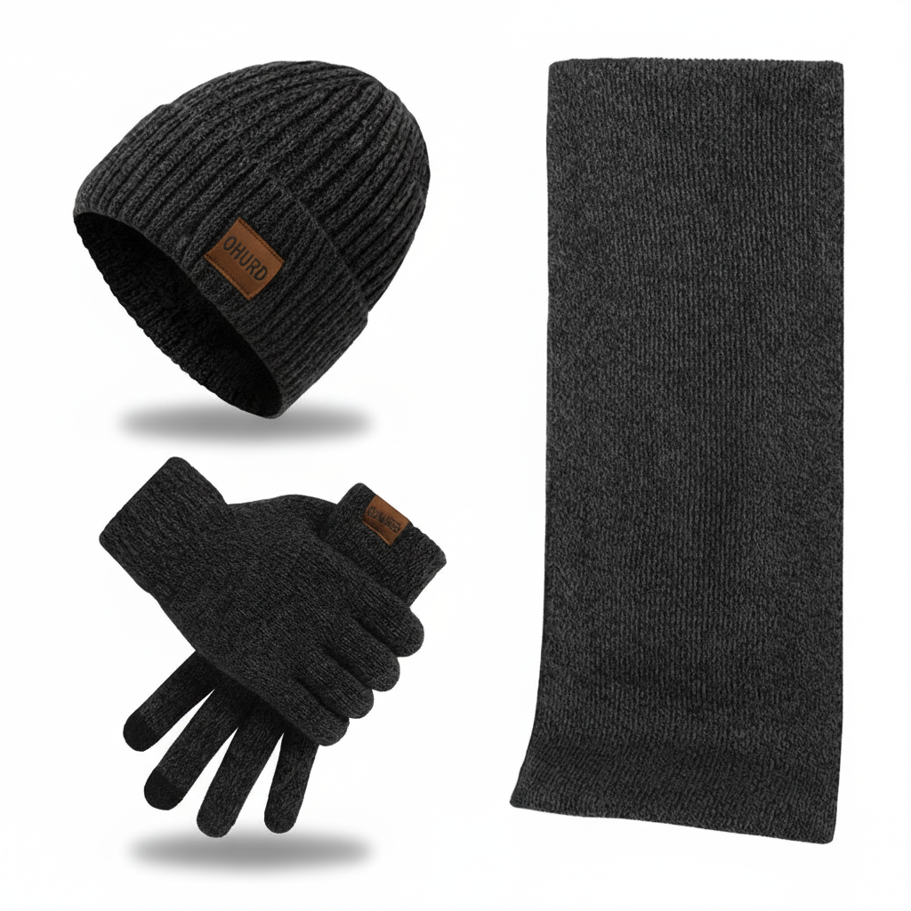 Warm Winter Hat and Gloves Set
