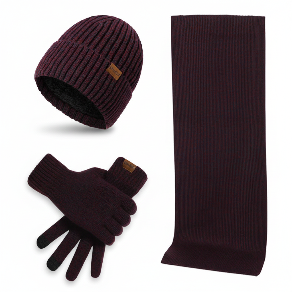 Warm Winter Hat and Gloves Set