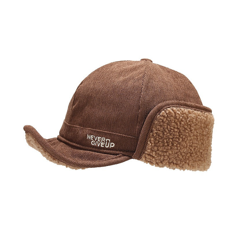 Warm Corduroy Earmuff Cap - Winter Style for All