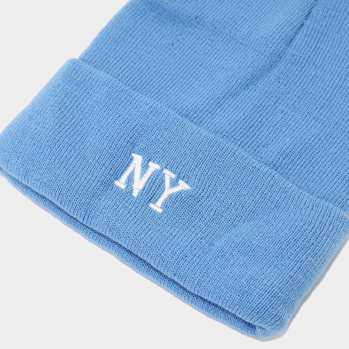 NY Embroidered Knit Beanie - Warm Winter Hat