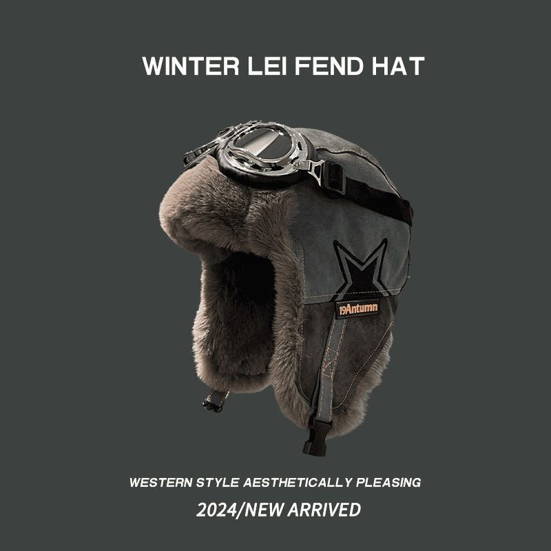 Retro Pilot Ushanka Hat - Warm Winter Earflap Cap
