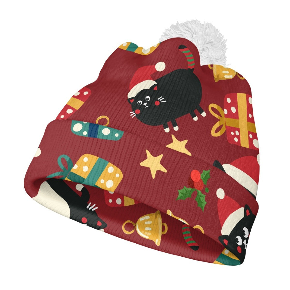Chunky Knit Pom-Pom Beanie: Festive Christmas Style