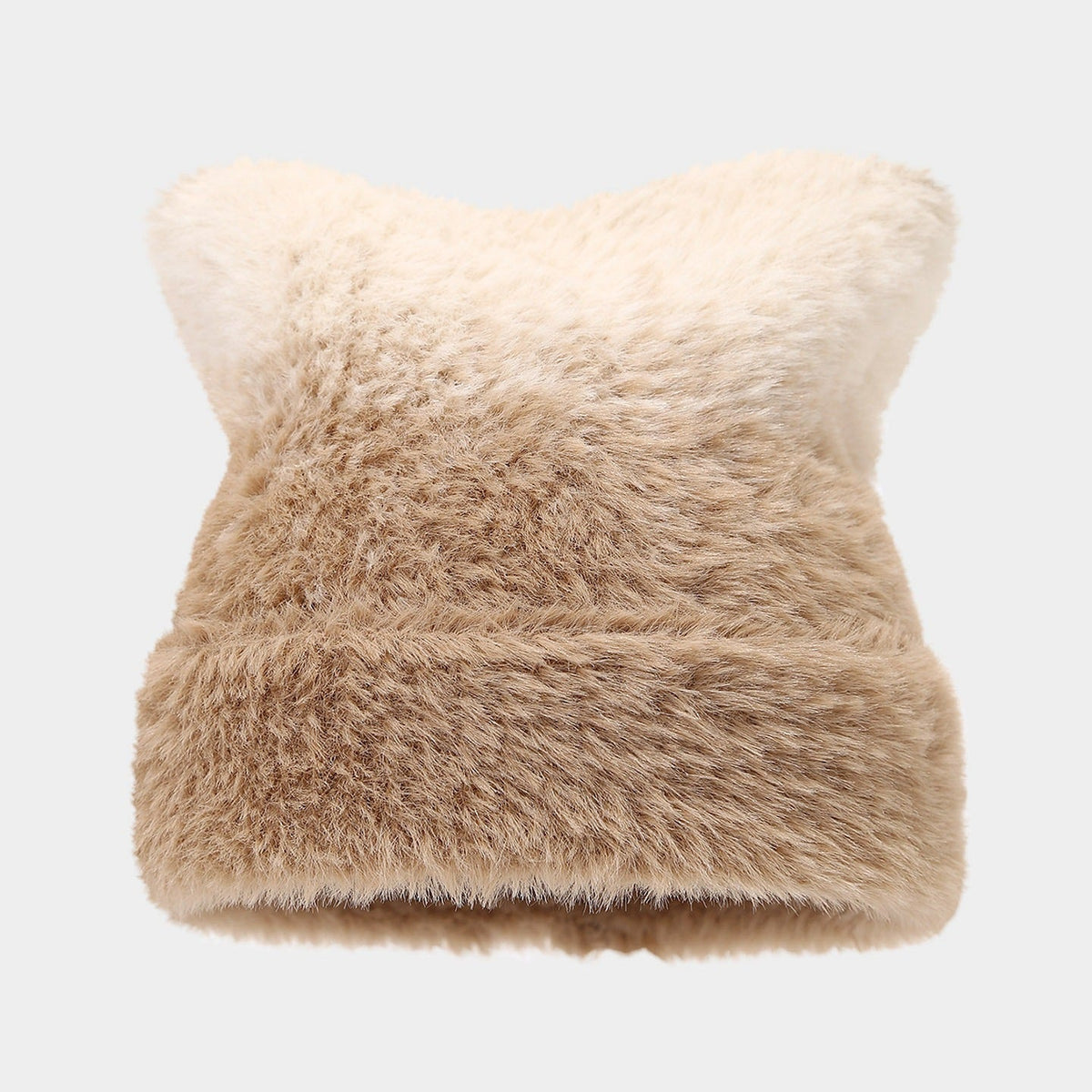Cute Cat Ear Gradient Beanie - Cozy Knit Hat