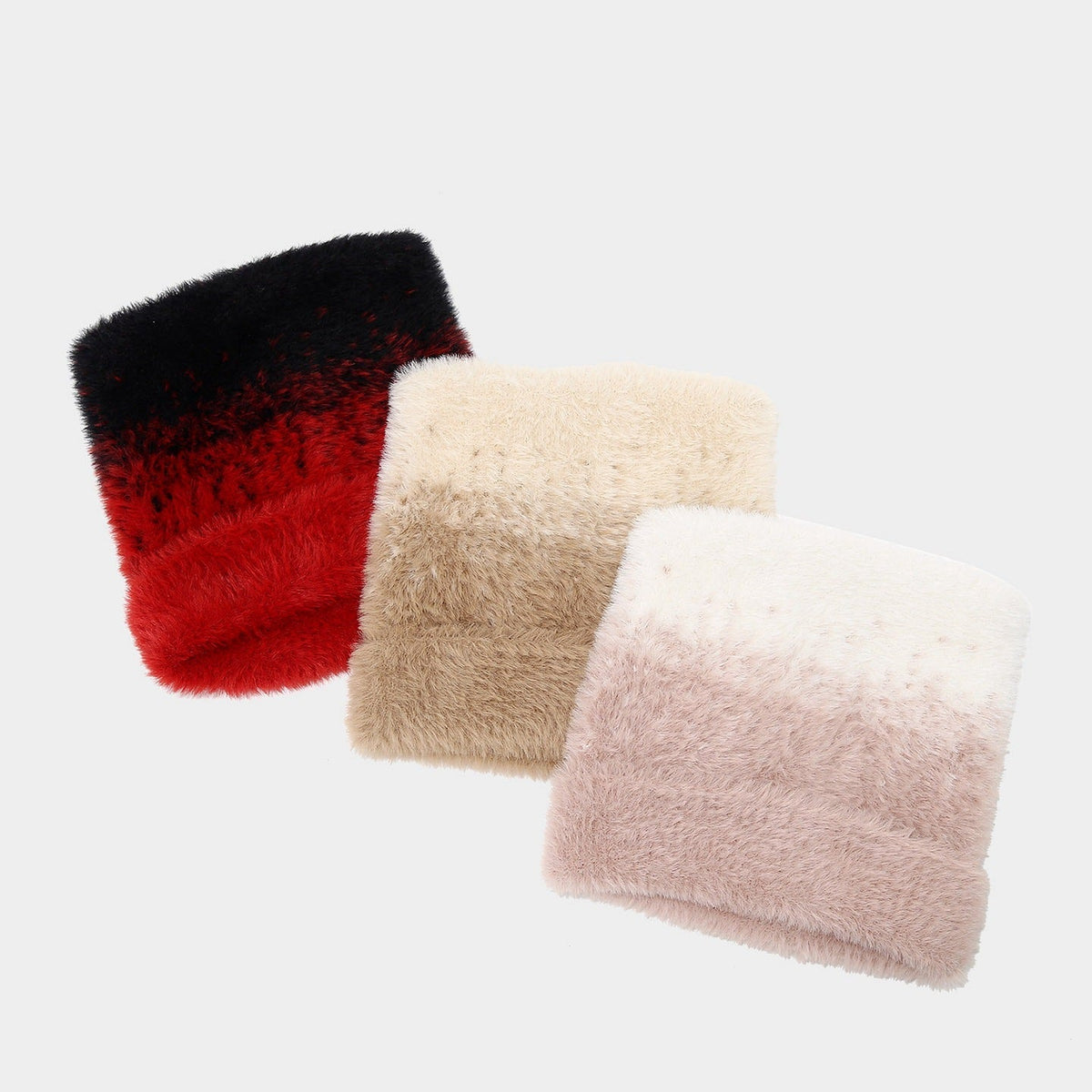 Cute Cat Ear Gradient Beanie - Cozy Knit Hat