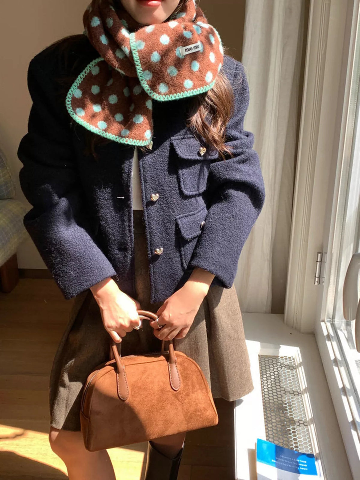 Polka Dot Warm Scarf