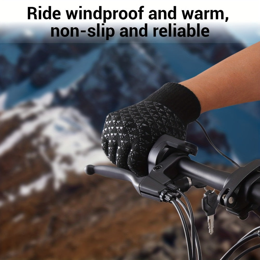 USB-Powered Full-Finger Heated Gloves with Touchscreen Fingertips, Anti-Slip Palms and Black or Gray Pair Options