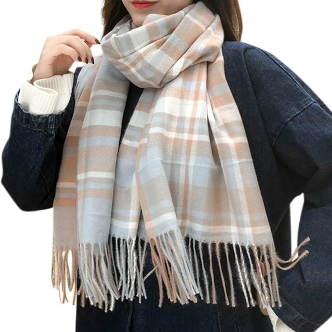 Soft Plaid Warm Winter Scarf