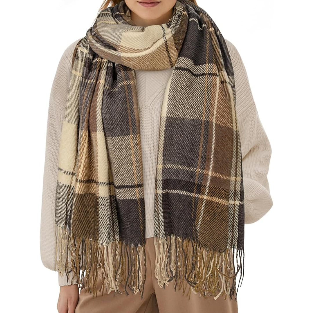 Soft Plaid Warm Winter Scarf