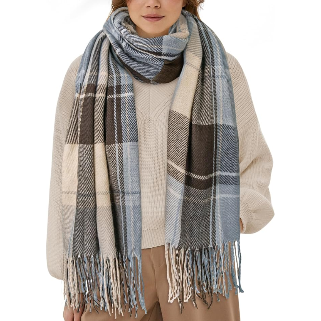 Soft Plaid Warm Winter Scarf