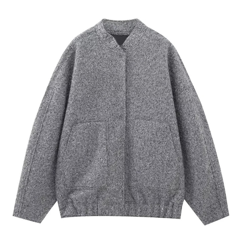 Warm Winter Wool Coat with Button Front