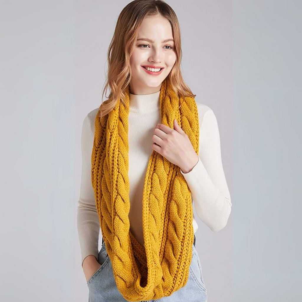 Cozy Cable Knit Cold Weather Scarf