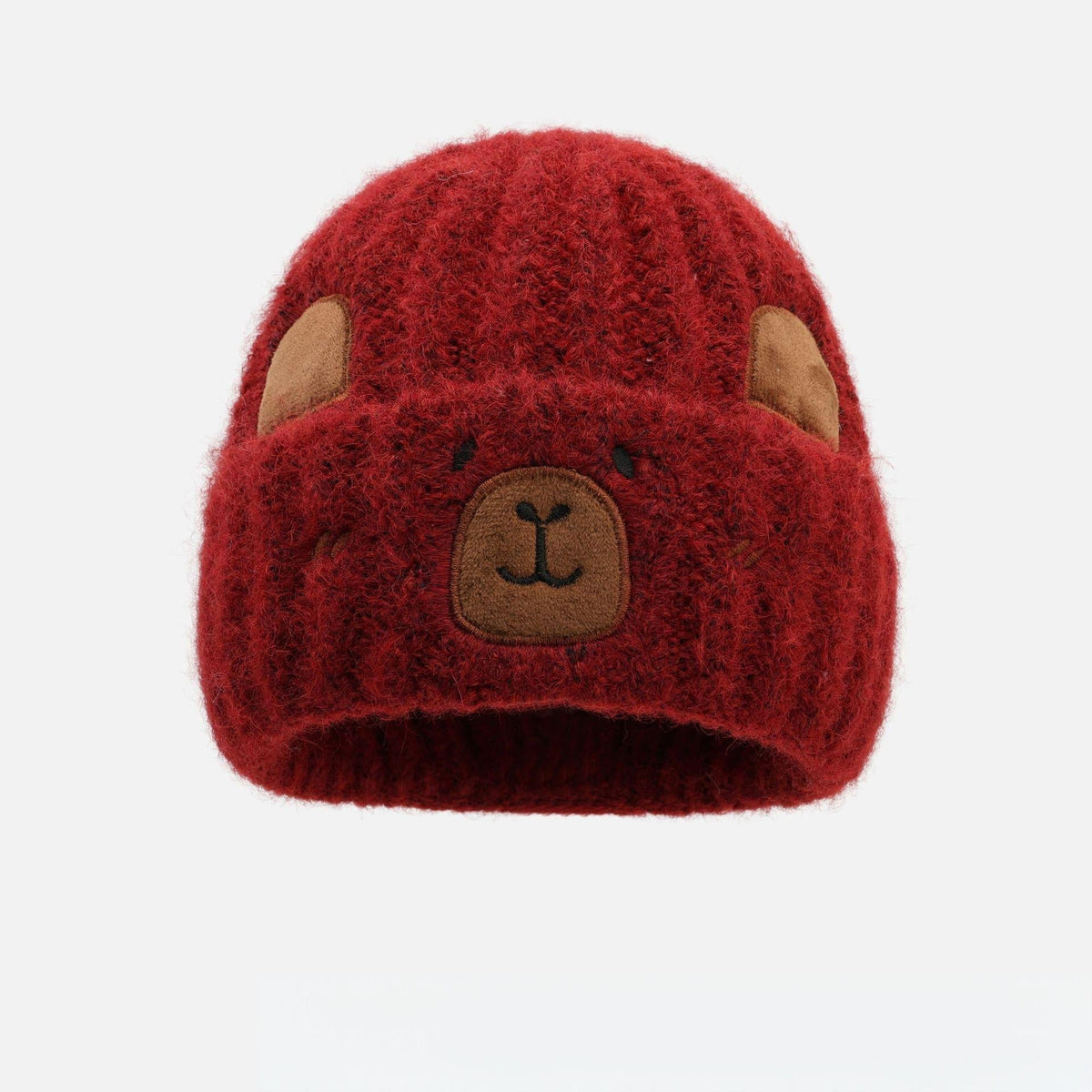 Women's Capybara Cartoon Wool Knitted Beanie, Autumn Winter Thickened Cold-proof Warm Hat